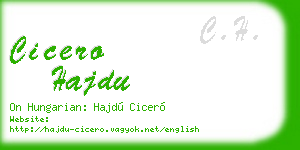 cicero hajdu business card